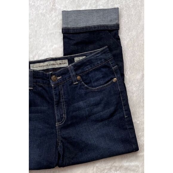 NWT Nine West Vintage America Jeans Classic Rise Boho Denim Crop Jeans, 8/28 - Picture 7 of 15
